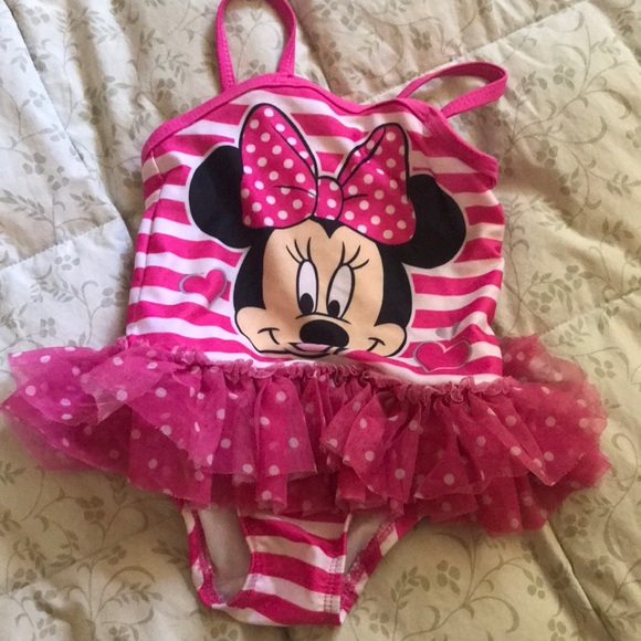 Disney Other - Disney Minnie Mouse Bathing Suit with Pink Tutu